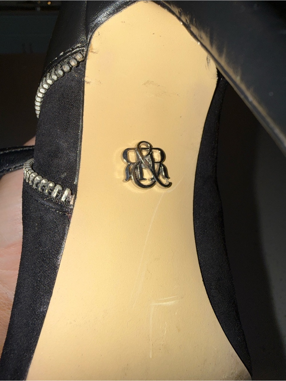 Rock & Republic Black Leather & Suede Zip-Accent Ankle Booties - Picture 13 of 13